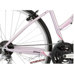 Mestský bicykel 28 Kross Bisette Hliníkový 14" Ružovo-biely